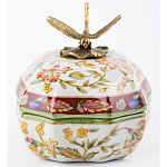 Фарфоровая шкатулка с бронзовой стрекозой Eden Garden варинант исполнения - 3 | Loft Concept в Москве