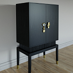 Кабинетный шкаф Elsa Dreams Black с 2-мя ящиками варинант исполнения - 1 | Loft Concept в Москве