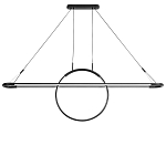 Светодиодная люстра Black LED Circle and Oval Lamp варинант исполнения - 2 | Loft Concept в Москве