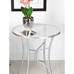 Столик приставной с круглой столешницей на серебристом основании Scenical Table варинант исполнения - 3 | Loft Concept в Москве