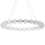 Светодиодная кольцевая люстра с круглыми плафонами Crystal Globule Chandelier Chrome варинант исполнения - 3 | Loft Concept в Москве