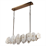 Подвесной светильник с фигурными элементами из белого алебастра Cryptocrystalline Stone варинант исполнения - 5 | Loft Concept в Москве