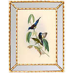 Постер с изображением птиц и цветов в зеркальной раме Blooming Birds Poster варинант исполнения - 5 | Loft Concept в Москве