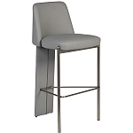 Стул барный серый с обивкой из экокожи Special Support варинант исполнения - 1 | Loft Concept в Москве