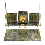 Настольный письменный набор из змеевика с гербом России Successful Leader варинант исполнения - 1 | Loft Concept в Москве