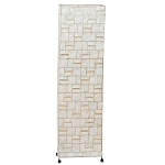 Торшер из перламутра на металлическом каркасе Indonesian Tower варинант исполнения - 1 | Loft Concept в Москве