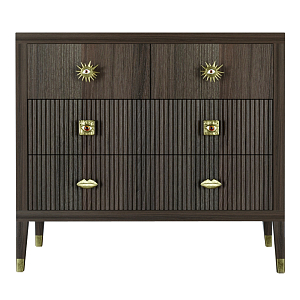 Бельевой Комод с 4 ящиками Elsa Dreams Walnut