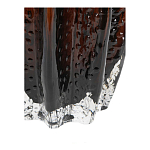 Ваза стеклянная янтарного цвета с текстурированным силуэтом Carambola варинант исполнения - 3 | Loft Concept в Москве