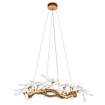 Люстра подвесная с прозрачными стеклянными птичками на ветвях Диаметр 100 см Serip Voa варинант исполнения - 2 | Loft Concept в Москве