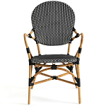 Кресло плетеное из ротанга Ronald Black White Rattan Chair варинант исполнения - 2 | Loft Concept в Москве