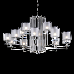 Люстра многоярусная с 15-ю цилиндрическими плафонами из стекла Laurent варинант исполнения - 1 | Loft Concept в Москве