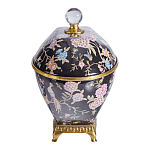 Шкатулка черного цвета с цветочной росписью Eden Garden варинант исполнения - 3 | Loft Concept в Москве