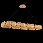 Люстра прямоугольная с текстурным природным рисунком IceFlame варинант исполнения - 1 | Loft Concept в Москве