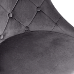 Стул в серой велюровой обивке Ward Grey Velour Chair варинант исполнения - 5 | Loft Concept в Москве