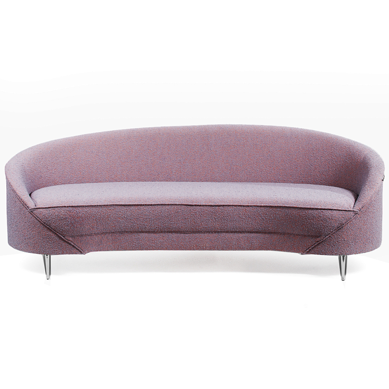 Диван Paulet Sofa Сиреневое Букле Лиловый Хром Диван Paulet Sofa Сиреневое Букле Лиловый Хром в Москве | Loft Concept