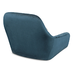 Стул с мягкой синей обивкой из велюра и подъемно-поворотным механизмом на черных колесиках Harper Blue варинант исполнения - 3 | Loft Concept в Москве