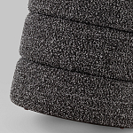 Пуф Three Gray в ткани букле серого цвета варинант исполнения - 6 | Loft Concept в Москве