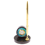 Часы настольные с ручкой из натурального камня Stone Clock варинант исполнения - 1 | Loft Concept в Москве