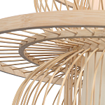 Подвесной светильник фигурный из деревянных прутьев с плафоном из натуральной ткани Light Inside the Cell варинант исполнения - 6 | Loft Concept в Москве