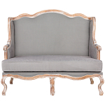 Диван двухместный из массива бука светло-серый Solid Luxury варинант исполнения - 1 | Loft Concept в Москве