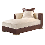 Элитарная современная кушетка Birmingham с кожаными вставками  варинант исполнения - 1 | Loft Concept в Москве