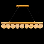 Люстра линейная прямоугольная с сферическими плафонами Phased Spheres варинант исполнения - 2 | Loft Concept в Москве