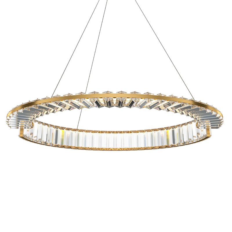 Люстра подвесная Krone 3000К 36Вт Латунь Прозрачный в Москве | Loft Concept 