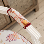 Полукресло из массива бука бежевое с растительным орнаментом Raffael Angel Beige Chair варинант исполнения - 3 | Loft Concept в Москве