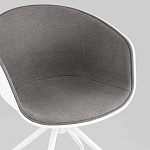 Офисное кресло из пластика с мягким сиденьем Eggshell Grey варинант исполнения - 7 | Loft Concept в Москве