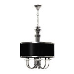 Люстра подвесная круглая с черным абажуром и чашей крепления в форме многогранника Natural Concepts варинант исполнения - 2 | Loft Concept в Москве