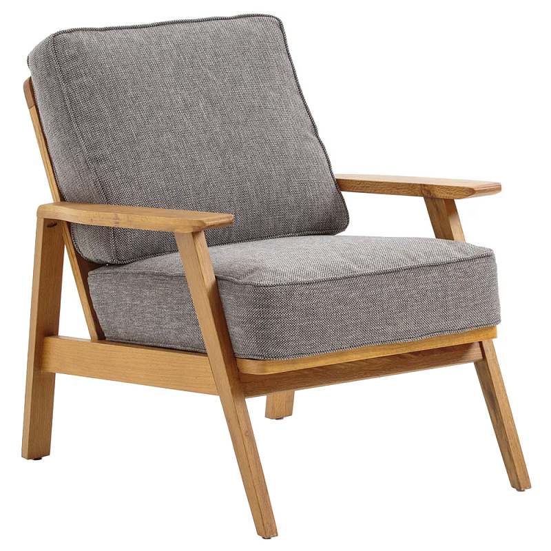       Deniaud Oak Grey Armchair ̆     | Loft Concept 