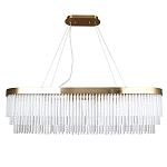 Люстра подвесная овальная со стеклянными трубками Nembus варинант исполнения - 1 | Loft Concept в Москве