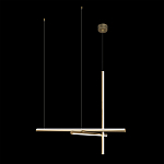 Люстра с 3-мя  пересекающимися цилиндрическими плафонами на тонких тросах Trumpet tube варинант исполнения - 7 | Loft Concept в Москве