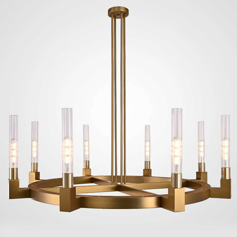 Люстра CANELLE Round Chandelier 8 Modern Brass Латунь в Москве | Loft Concept 