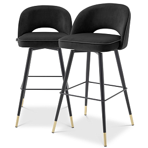 Комплект барных стульев Eichholtz Bar Stool Cliff set of 2 black