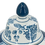 Ваза с крышкой и голубым цветочным рисунком на белом фоне Blue & White Ornament варинант исполнения - 3 | Loft Concept в Москве