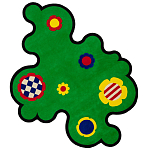 Дизайнерский ковер с цветами Poltronova Tappeto Prato Rug варинант исполнения - 1 | Loft Concept в Москве