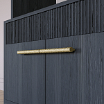 Стеллаж Primo с ящиками Черный дуб  варинант исполнения - 5 | Loft Concept в Москве