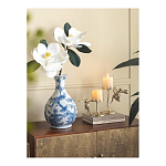 Ваза с мотивами цветущего сада с попугаями Blue Vase Inspired by Nature варинант исполнения - 4 | Loft Concept в Москве