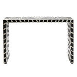 Консоль Дизайнерская Kenya Console ZEBRA Bone Inlay black варинант исполнения - 1 | Loft Concept в Москве