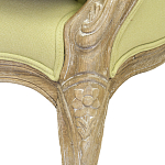 Кресло Ava Classical Armchair green striped flax варинант исполнения - 5 | Loft Concept в Москве