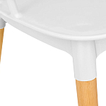 Пластиковый стул на ножках из массива бука Ferret Spiral White варинант исполнения - 5 | Loft Concept в Москве