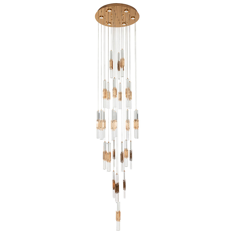       Esme Rectangular Crystal Gold Chandelier     | Loft Concept 