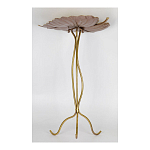 Столик приставной с столешницей Тропический лист Tropical Forest gold варинант исполнения - 3 | Loft Concept в Москве