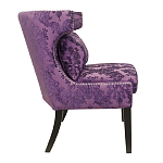 Полукресло с мягкой обивкой из жаккарда на 4-х ножках из массива березы Baroque Armchair violet варинант исполнения - 1 | Loft Concept в Москве