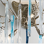 Бра с ветвистым каркасом из металла и подвесками из стекла Droplet Chandelier варинант исполнения - 3 | Loft Concept в Москве