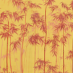 Обои ручная роспись Distant Bamboo Firefly on dyed paper варинант исполнения - 1 | Loft Concept в Москве