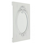 Зеркало белое овальное в прямоугольной деревянной раме с легкими потертостями White Provence варинант исполнения - 2 | Loft Concept в Москве