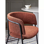 Стул полукруглый мягкий с буклированной обивкой Chair with Boucle Upholstery варинант исполнения - 6 | Loft Concept в Москве
