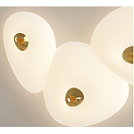 Потолочный светильник с тремя овальными матовыми плафонами TRIDalmen варинант исполнения - 4 | Loft Concept в Москве